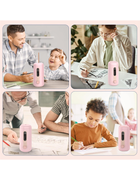 Afilador de Lápices Eléctrico Deli VA10-PK Recargable Rosa