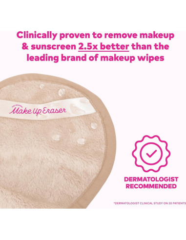 MakeUp Eraser Mini PRO Rosa - Borrador de Maquillaje con Agua