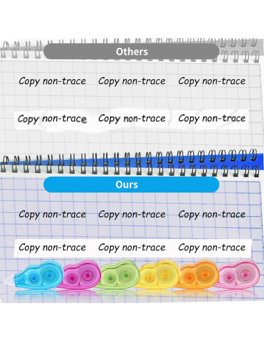 Cinta Correctora Abeillo 6 Piezas 5mm x 4m para Oficina y Escuela