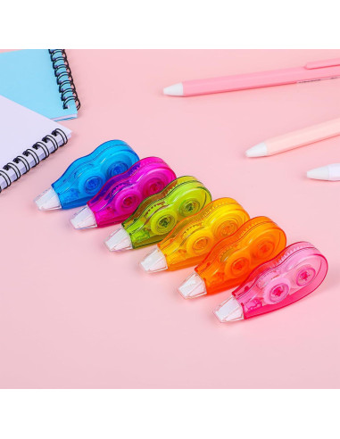 Cinta Correctora Abeillo 6 Piezas 5mm x 4m para Oficina y Escuela