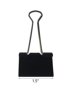 Clips de Carpeta Grandes Clipco Negros 48 Piezas 0.68 kg 2