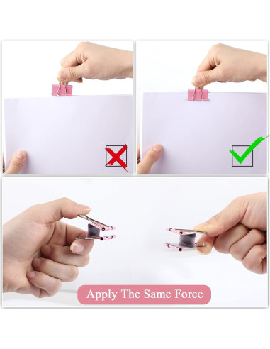 Clips de Carpeta Metálicos JANYUN 150 Piezas 6 Tamaños