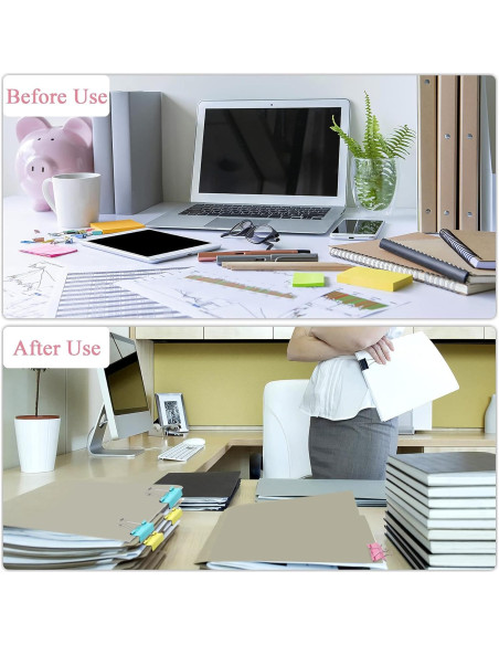 Clips de Carpeta Metálicos JANYUN 150 Piezas 6 Tamaños