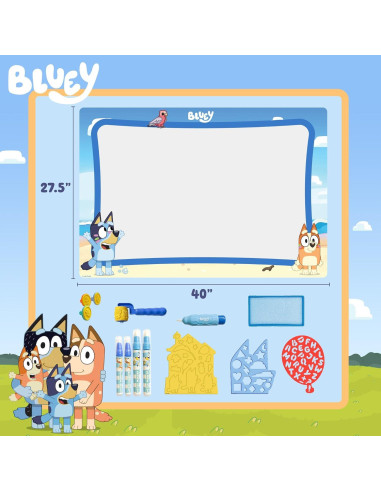 Alfombra de Dibujo de Agua Bluey - Arte Acuático Reutilizable