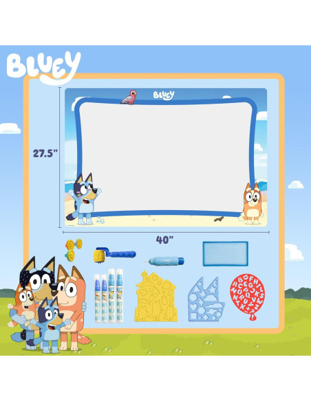 Alfombra de Dibujo de Agua Bluey - Arte Acuático Reutilizable