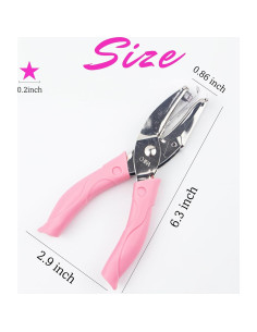 Perforadora de papel Krastmon estrella 16 cm con mango suave 2