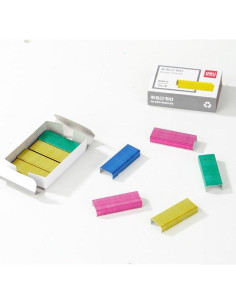 800 Grapas Coloridas Wentoenapp 24x6mm para Oficina y DIY 2