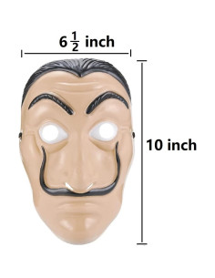 Paquete de 2 máscaras WLPARTY para disfraz de Dali Halloween 2