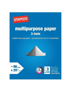 Papel Multifuncional Staples 21.6x27.9 cm Resma 500 Hojas