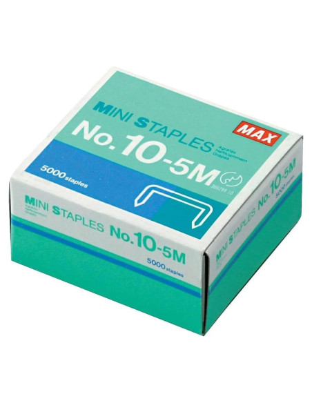 Grapas Mini Alta Resistencia MAX USA HD-10DF Plata 5000 Unidades