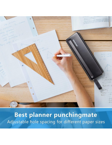 Perforadora Ajustable WORKLION 6 Agujeros A5 - 19.3 cm