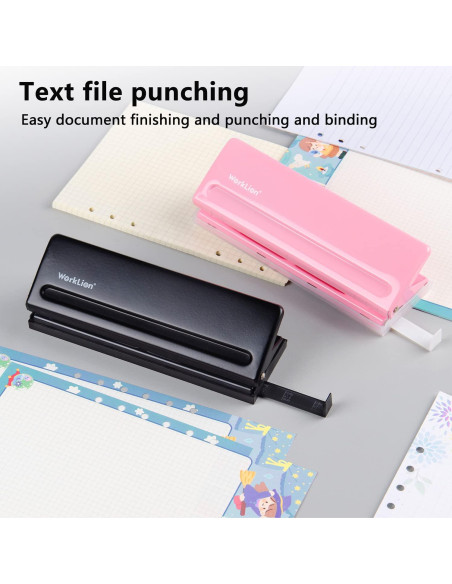 Perforadora Ajustable WORKLION 6 Agujeros A5 - 19.3 cm