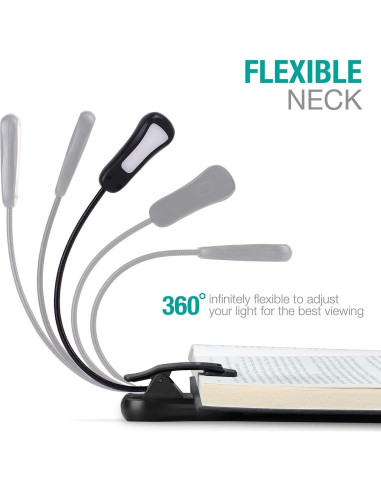 Luz de Libro Recargable Vekkia Ámbar 3 Brillos 3 Temperaturas