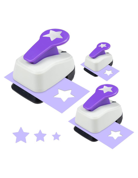 Juego de Perforadoras de Papel Estrella DDXY, 3 Piezas