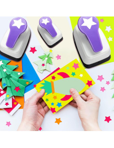 Juego de Perforadoras de Papel Estrella DDXY, 3 Piezas 2