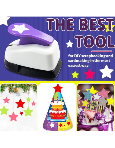 Juego de Perforadoras de Papel Estrella DDXY, 3 Piezas