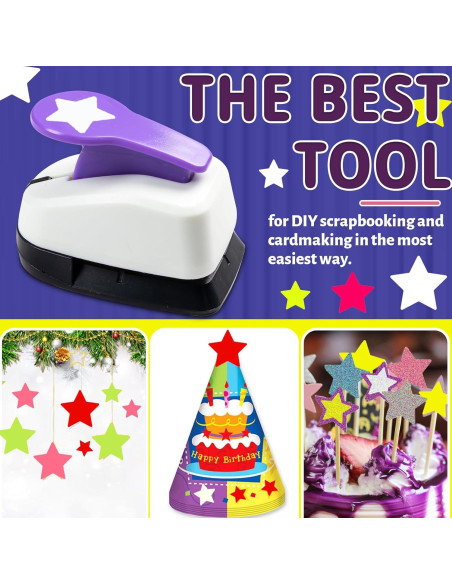 Juego de Perforadoras de Papel Estrella DDXY, 3 Piezas