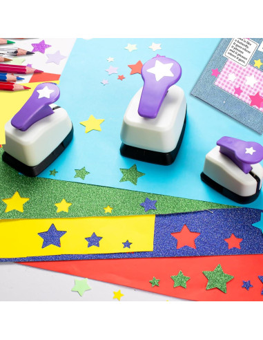 Juego de Perforadoras de Papel Estrella DDXY, 3 Piezas