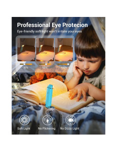 Luz de Lectura Recargable DEWENWILS LED Clip Azul 2