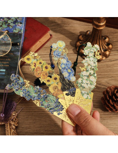 4 Marcadores de Metal con Borlas Emmoolife - Pintura al Óleo 2