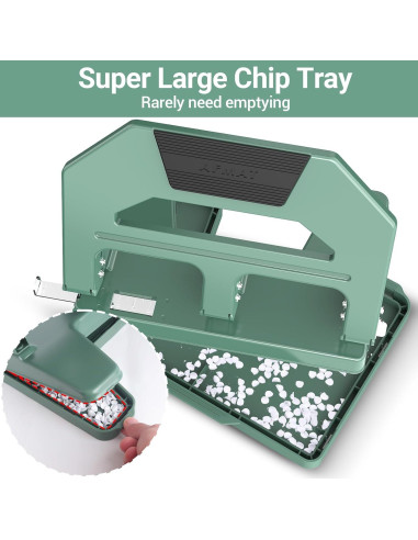 Perforadora de 3 Agujeros AFMAT Verde - 40 Hojas, Metal Resistente