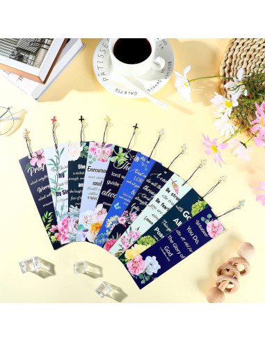 Marcadores de Versículos Bíblicos Tenare 20 Piezas Estilo Flor