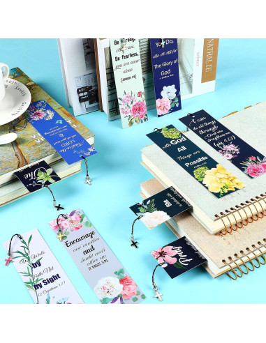 Marcadores de Versículos Bíblicos Tenare 20 Piezas Estilo Flor