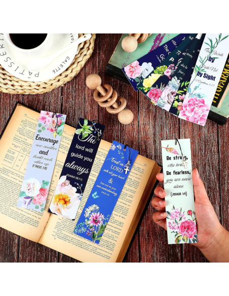 Marcadores de Versículos Bíblicos Tenare 20 Piezas Estilo Flor