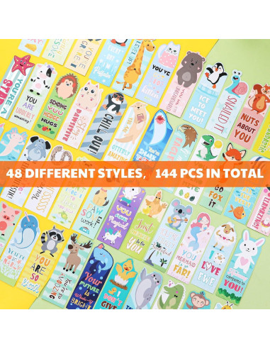 144 Marcadores de Página Animales Skyygemm 15.24x5.08cm