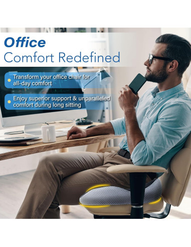 Cojín Ergonómico Allaboutsla para Asiento de Coche - Alivio Dolor Ciático