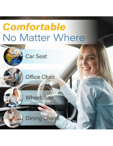 Cojín Ergonómico Allaboutsla para Asiento de Coche - Alivio Dolor Ciático