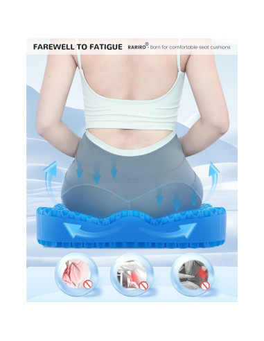 Cojín de Gel RARIRO 50x40.6 cm para Alivio de Presión