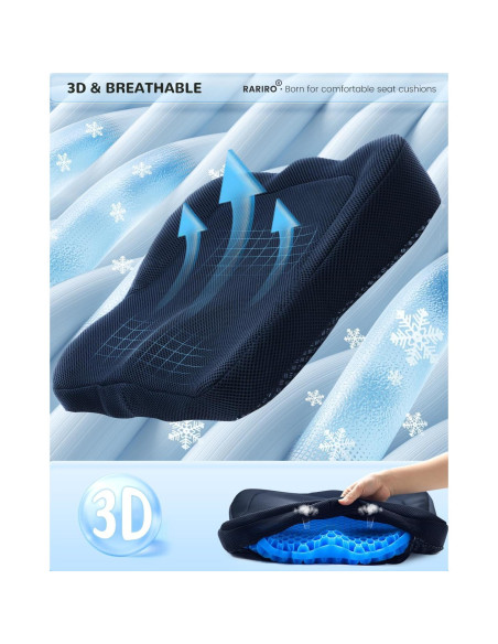 Cojín de Gel RARIRO 50x40.6 cm para Alivio de Presión