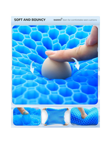 Cojín de Gel RARIRO 50x40.6 cm para Alivio de Presión