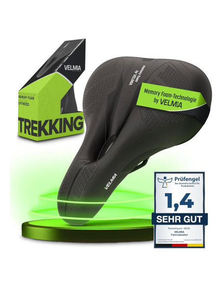 Sillín de bicicleta Velmia unisex - Ergonómico e impermeable