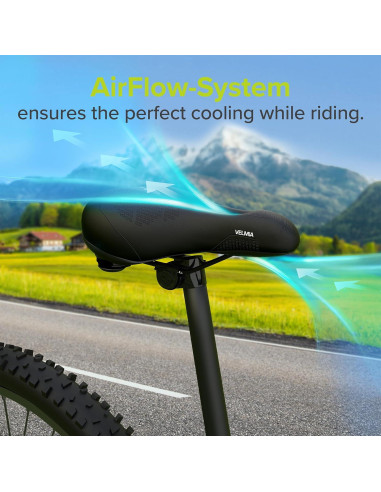 Sillín de bicicleta Velmia unisex - Ergonómico e impermeable