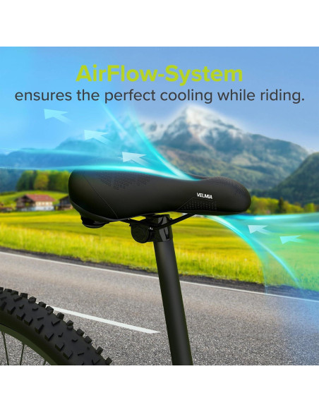 Sillín de bicicleta Velmia unisex - Ergonómico e impermeable