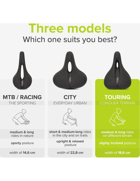 Sillín de bicicleta Velmia unisex - Ergonómico e impermeable