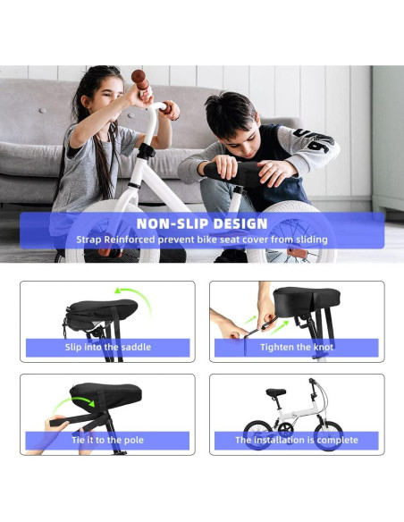 Funda de Asiento de Bicicleta Infantil ANZOME Gel 22.86x15.24 cm