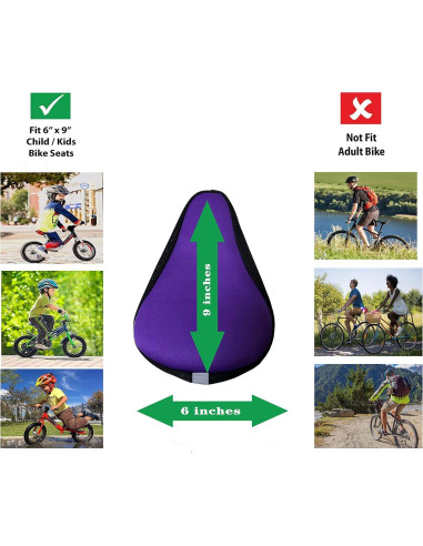 Funda de Cojín de Gel para Asiento de Bicicleta Infantil MI0512 20x13 cm