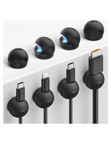 8 Clips Organizadores de Cables Magnéticos Lamicall Silicona