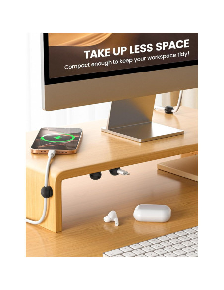 8 Clips Organizadores de Cables Magnéticos Lamicall Silicona