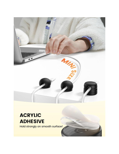 8 Clips Organizadores de Cables Magnéticos Lamicall Silicona