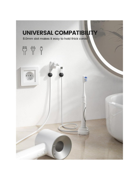 8 Clips Organizadores de Cables Magnéticos Lamicall Silicona