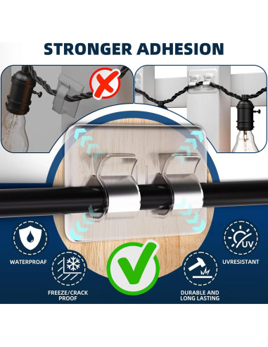 Ganchos Adhesivos para Cables IFLOH - 26 Piezas Resistentes