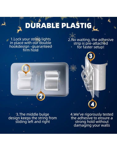 Ganchos Adhesivos para Cables IFLOH - 26 Piezas Resistentes