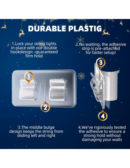 Ganchos Adhesivos para Cables IFLOH - 26 Piezas Resistentes Ganchos Adhesivos para Cables IFLOH - 26 Piezas Resistentes