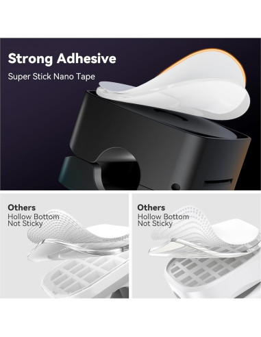 Organizador de Cables Lancord 8 Piezas Clips Adhesivos Negro