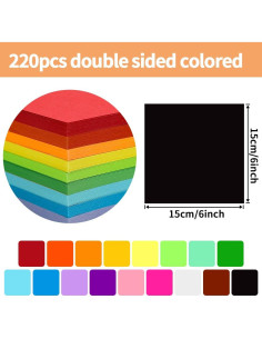 Papel de Origami Doble Cara Praisebank 220 Hojas 15.24 cm 2