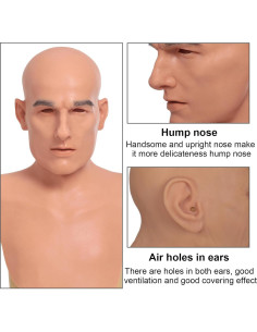 Máscara de Silicona Realista TEYVIYI para Hombres - Halloween 2